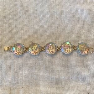 Kendra Scott Clear Iridescent Gold Cassie Bracelet